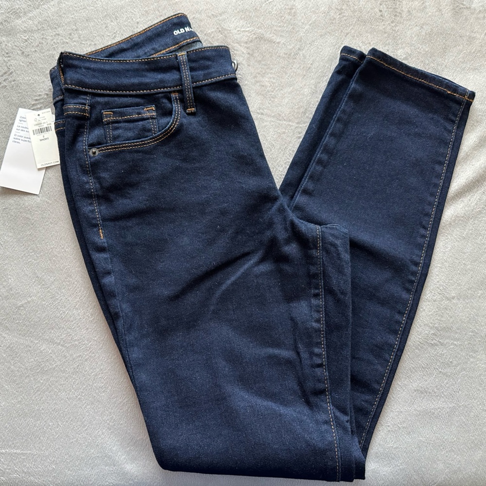 Old Navy Mid-Rise Pop Icon Skinny Dark-Wash Jeans